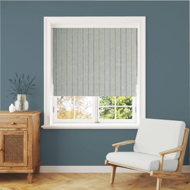 Emily Bond George Indigo Roman Blind