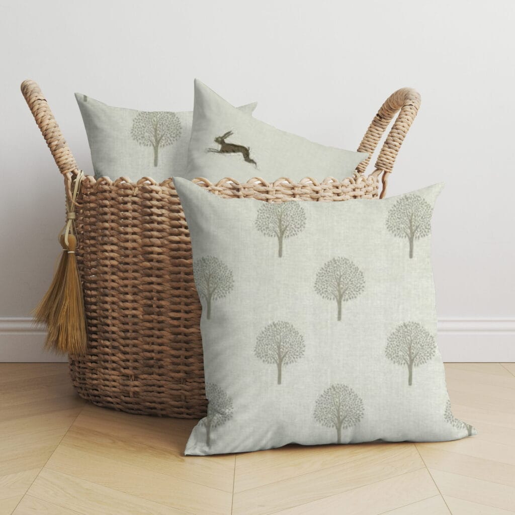 Emily Bond Yew Tree Linen Cushion