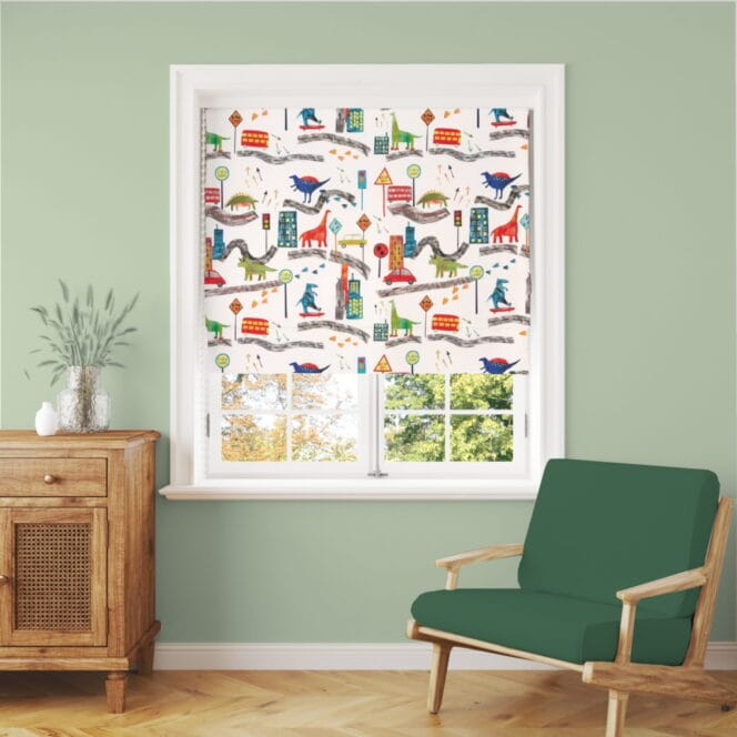 Dino City Jungle Roman Blind