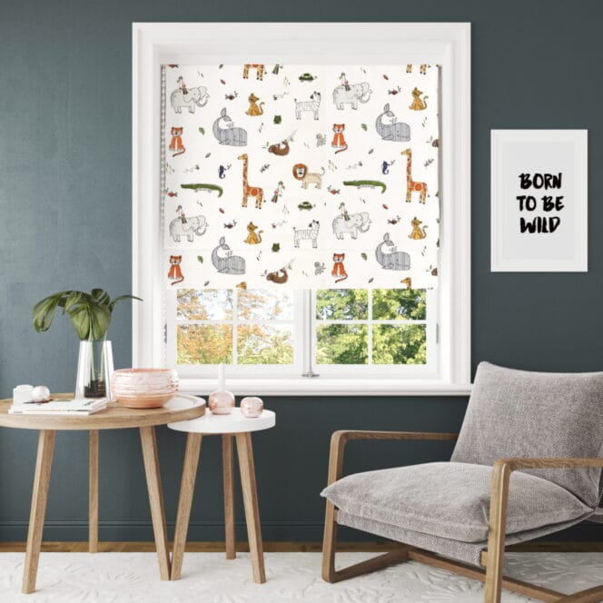 Doodle Jungle Roman Blind