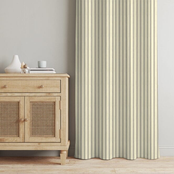 Ian Mankin Ticking Stripe Grey Curtains