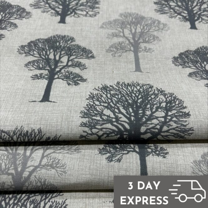 Autumn Trees Grey Roman Blind