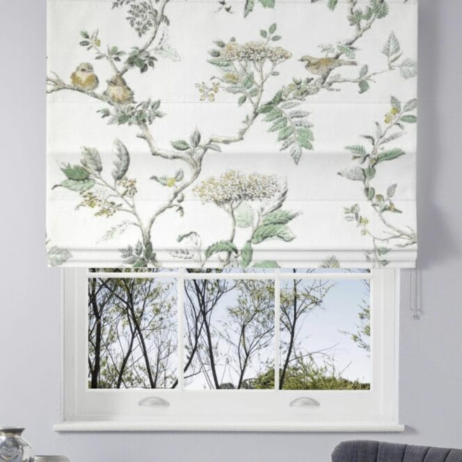 Laura Ashley Elderwood Fern Green Roman Blind