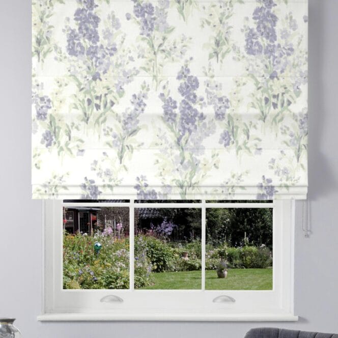 Laura Ashley Stocks Lavender Roman Blind