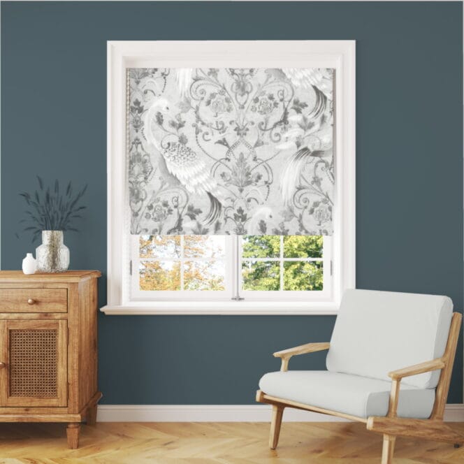 Laura Ashley Tregaron Silver Roman Blind