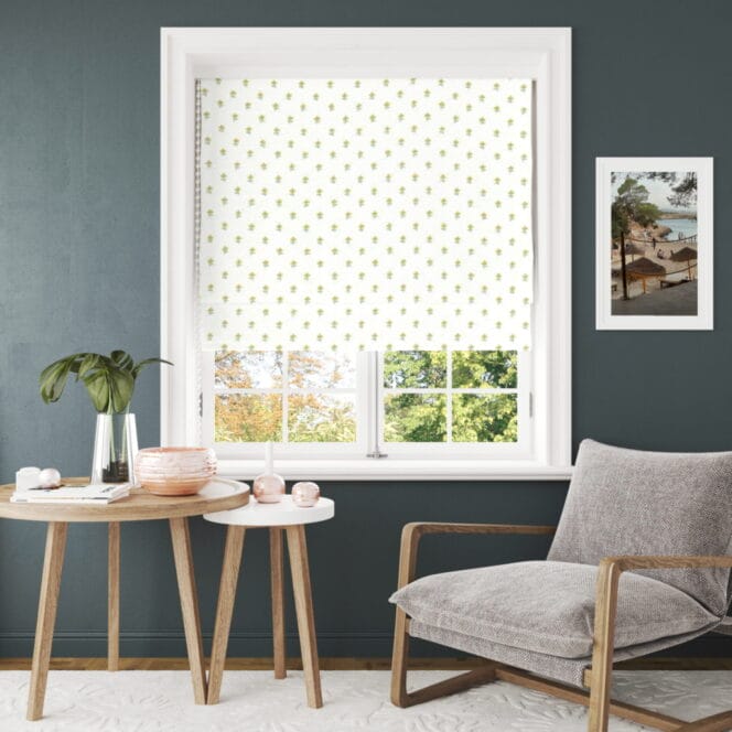 Laura Ashley Woodviolet Gold Roman Blind