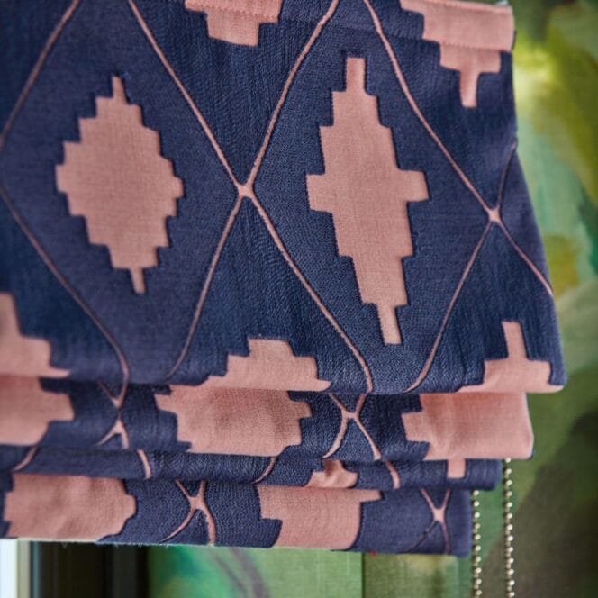 Sophie Robinson Garden Terrace Lapis Roman Blind