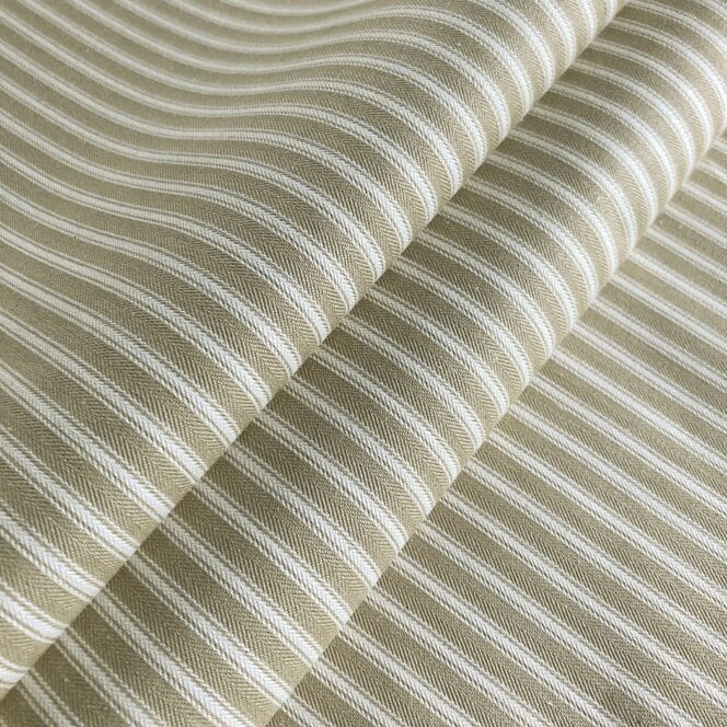 Ian Mankin Skinny Ticking Stripe Rustic Ivory Roman Blind