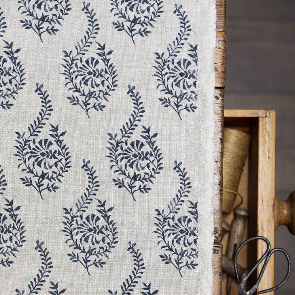 Peony & Sage Imara Squid Ink Blue Curtains