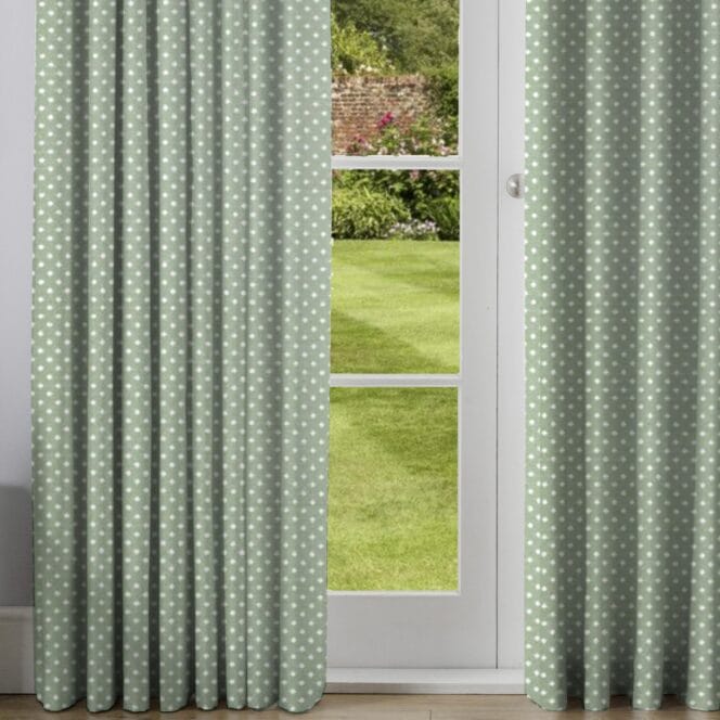 Laura Ashley Louise Star Sage Curtains