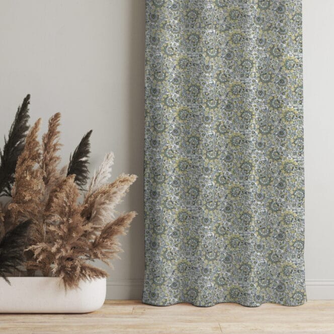Laura Ashley Painswick Paisley Newport Blue Curtains