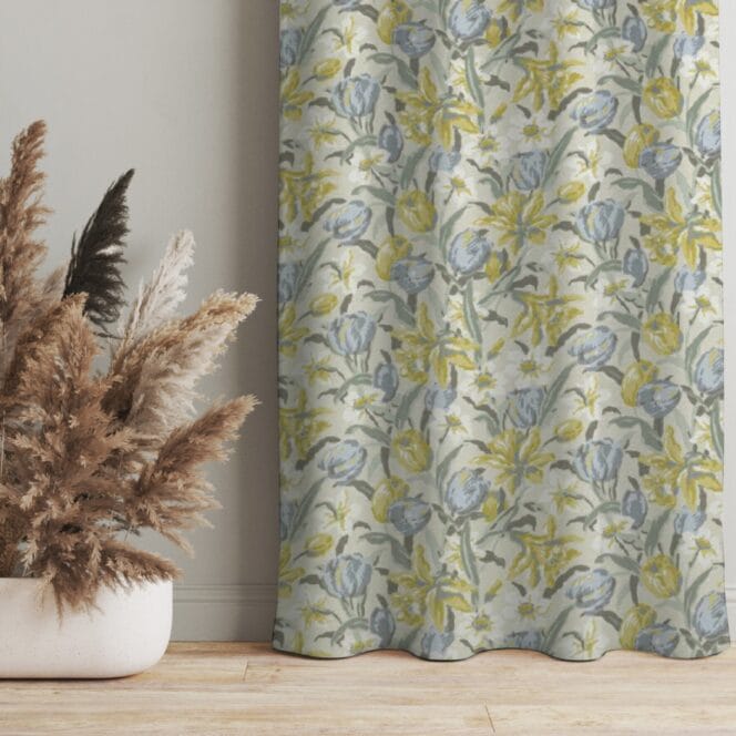 Laura Ashley Tulips Gold Curtains