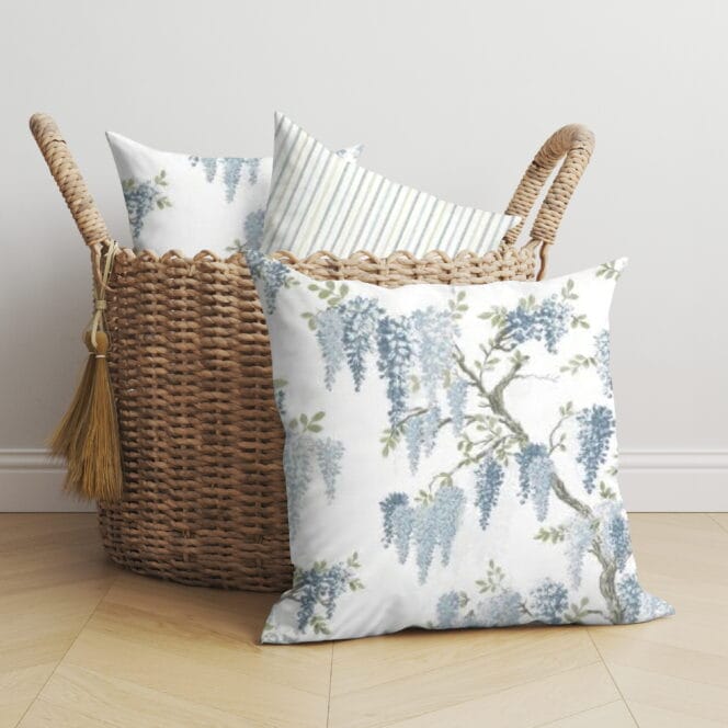 Laura Ashley Wisteria Newport Blue Cushion