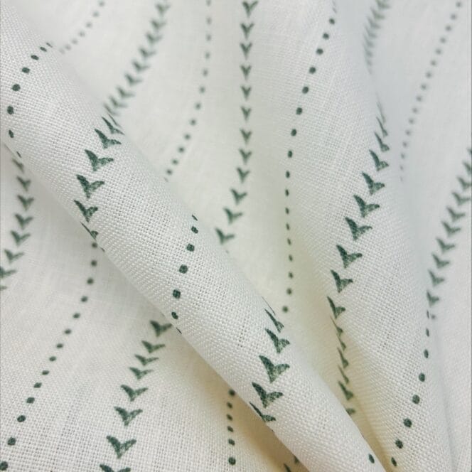Peony & Sage Napoli Stripe Just Green Curtains