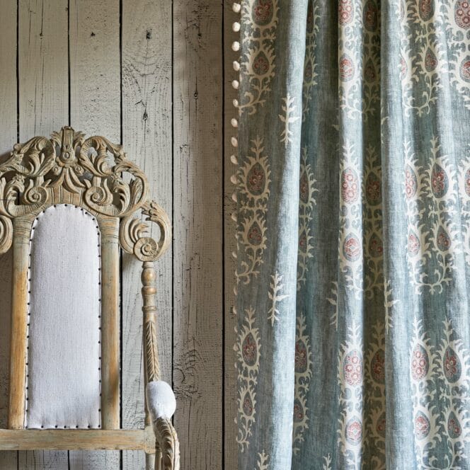 Lewis & Wood Tribal Monsoon Blue Curtains