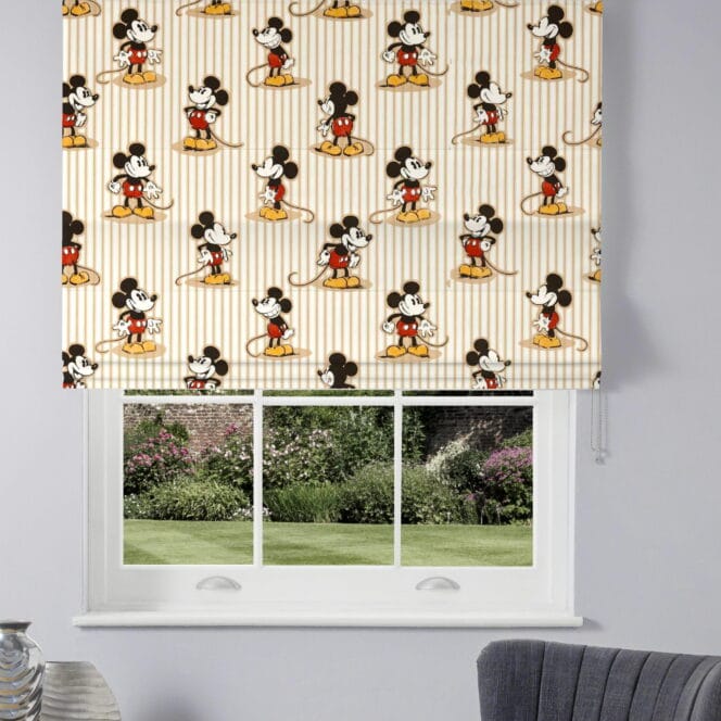 Disney Mickey Stripe Peanut Roman Blind