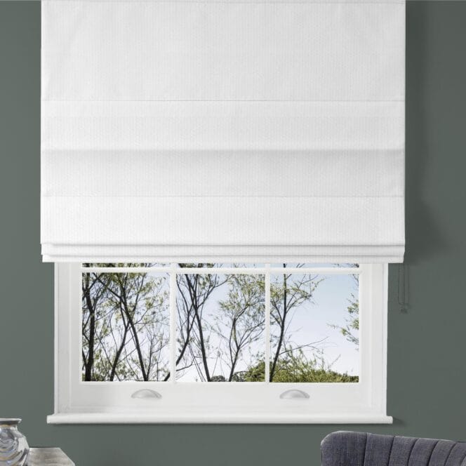 Sewing House Mika White Roman Blind