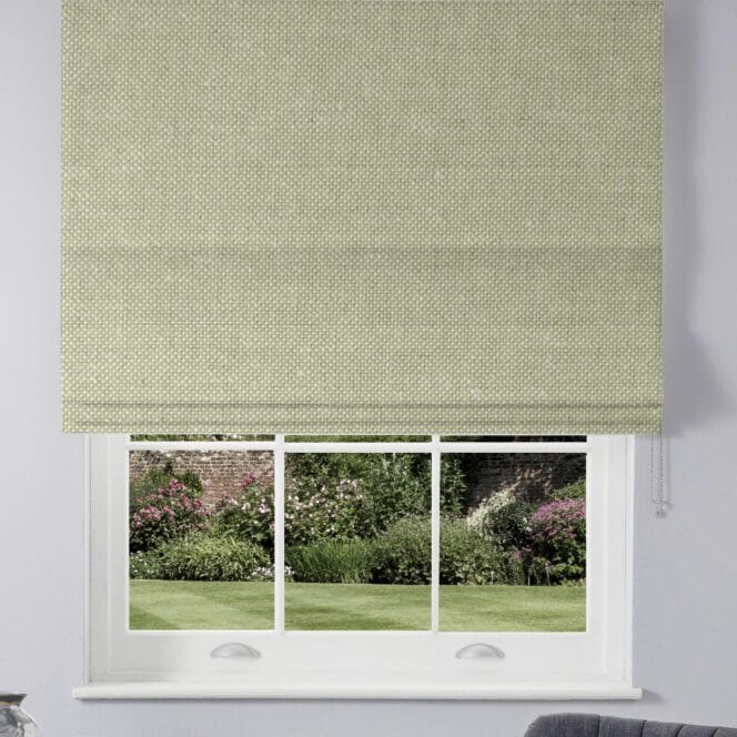 Sewing House Polly Celadon Roman Blind