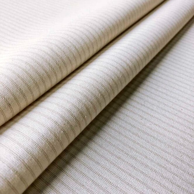 Ian Mankin Lining Stripe Cream Roman Blind