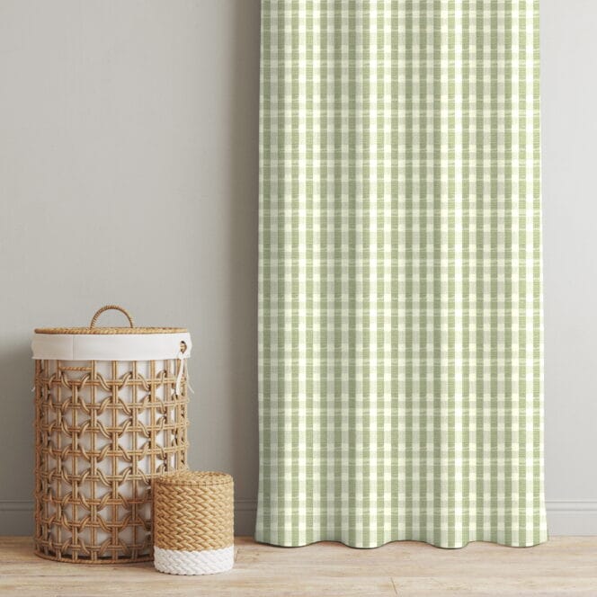 Ian Mankin Suffolk Check Sage Curtains