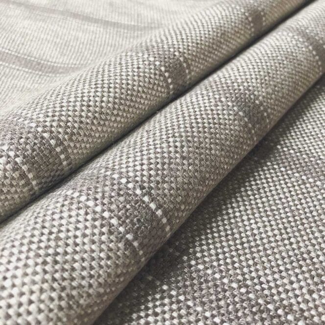 Ian Mankin Forfar Stripe Dark Grey Roman Blind