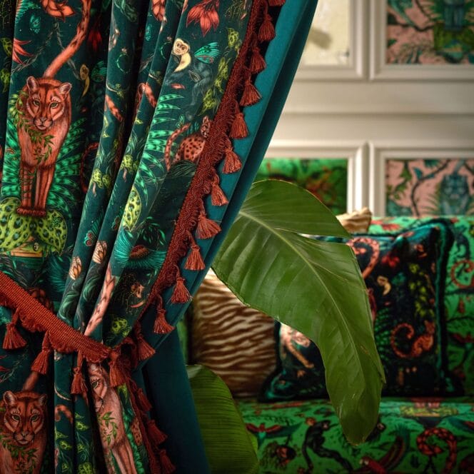 Emma J Shipley Bosque Dreams Velvet Forest Curtains
